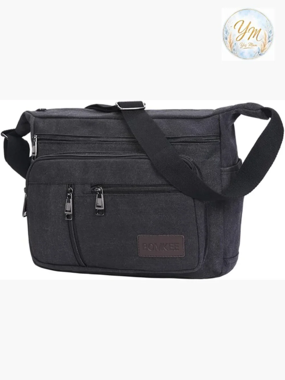 Canvas Messenger Bag Vintage Crossbody Laptop Satchel for Work School Travel